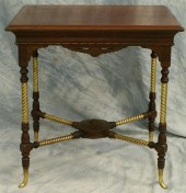 Mahogany and brass Victorian l