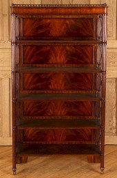 MAHOGANY AND BRONZE ETEGERE BY