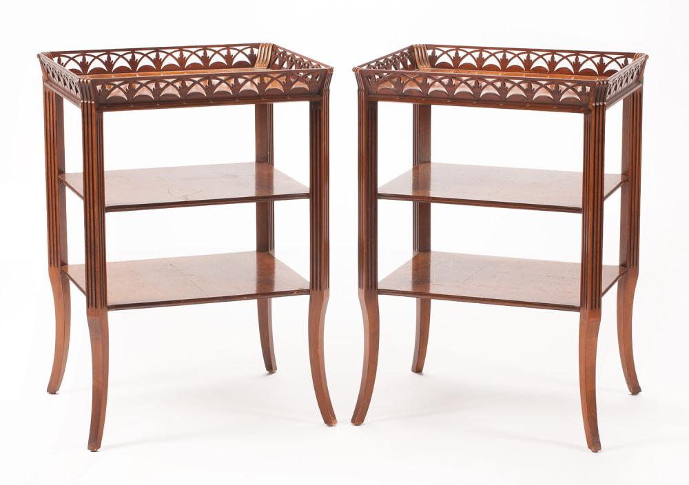 MAHOGANY AND BURLWOOD OCCASIONAL