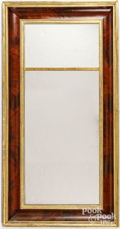 MAHOGANY AND GILT PIER MIRROR,