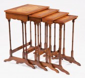 MAHOGANY AND INLAID MAPLE QUAR