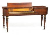 MAHOGANY AND INLAID PIANOFORTE