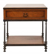 MAHOGANY AND IRON END TABLEMah
