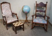 MAHOGANY ARM ROCKER, VICTORIAN