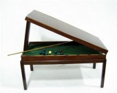 Mahogany bagatelle table on st