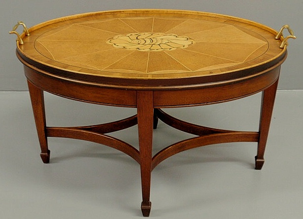 Mahogany Baker Furniture oval