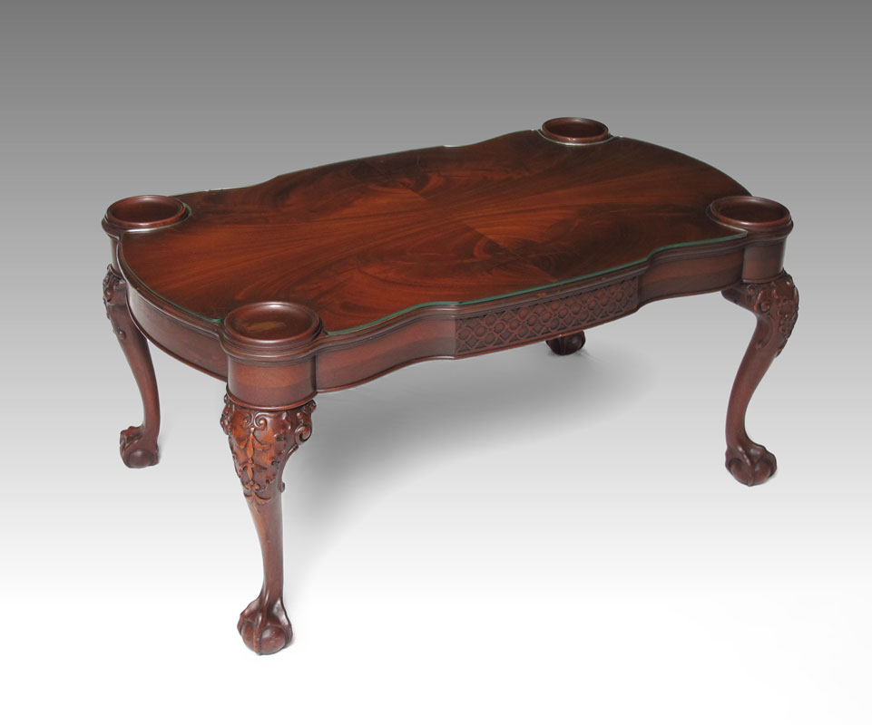 MAHOGANY BALL AND CLAW FOOT