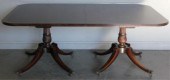 Mahogany Banded Twin Pedestal