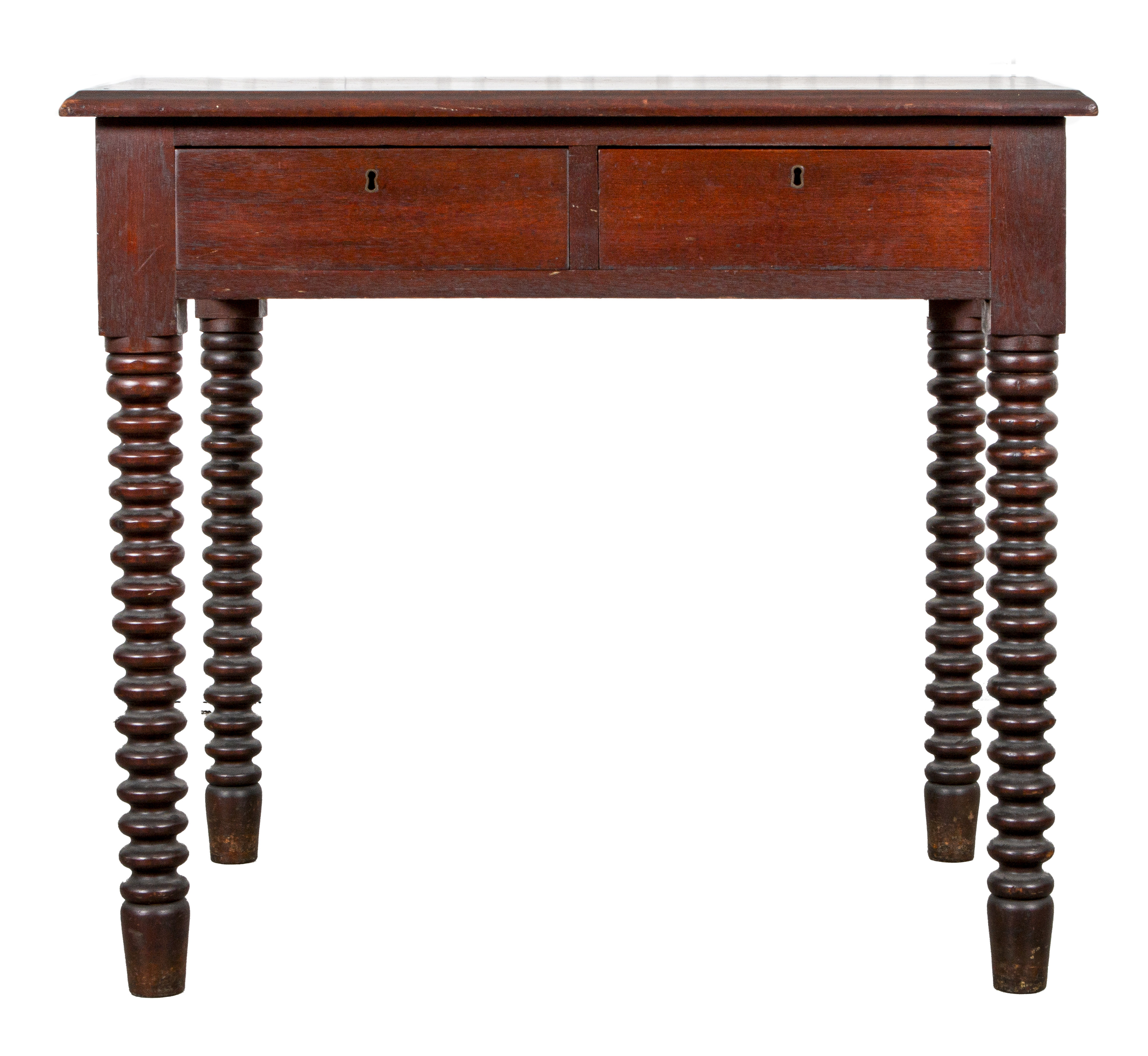 MAHOGANY BOBBIN LEG DESK Mahogany
