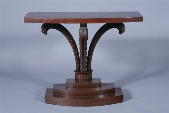 MAHOGANY BOWFRONT PEDESTAL-BASE