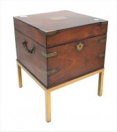 MAHOGANY BRASS BOUND CELLARET