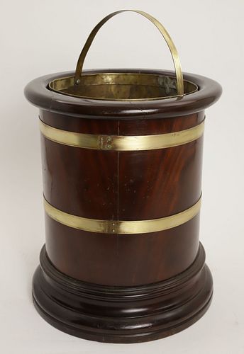MAHOGANY BRASS BOUND WINE COOLER
