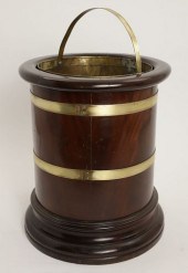 MAHOGANY BRASS BOUND WINE COOL