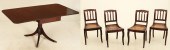 MAHOGANY BREAKFAST TABLE AND F