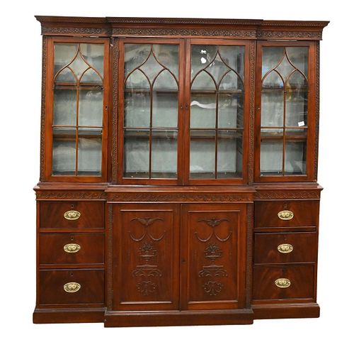 MAHOGANY BREAKFRONT IN FIVE