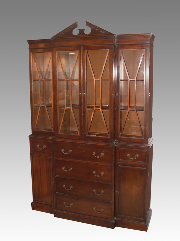 MAHOGANY BREAKFRONT SECRETARY