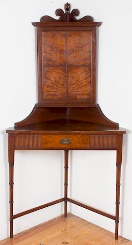 MAHOGANY & BURLWOOD CORNER