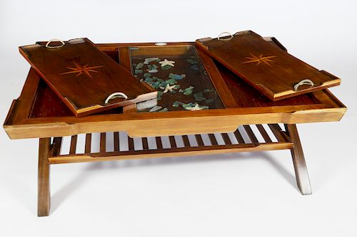 MAHOGANY BUTLER'S TRAY COCKTAIL