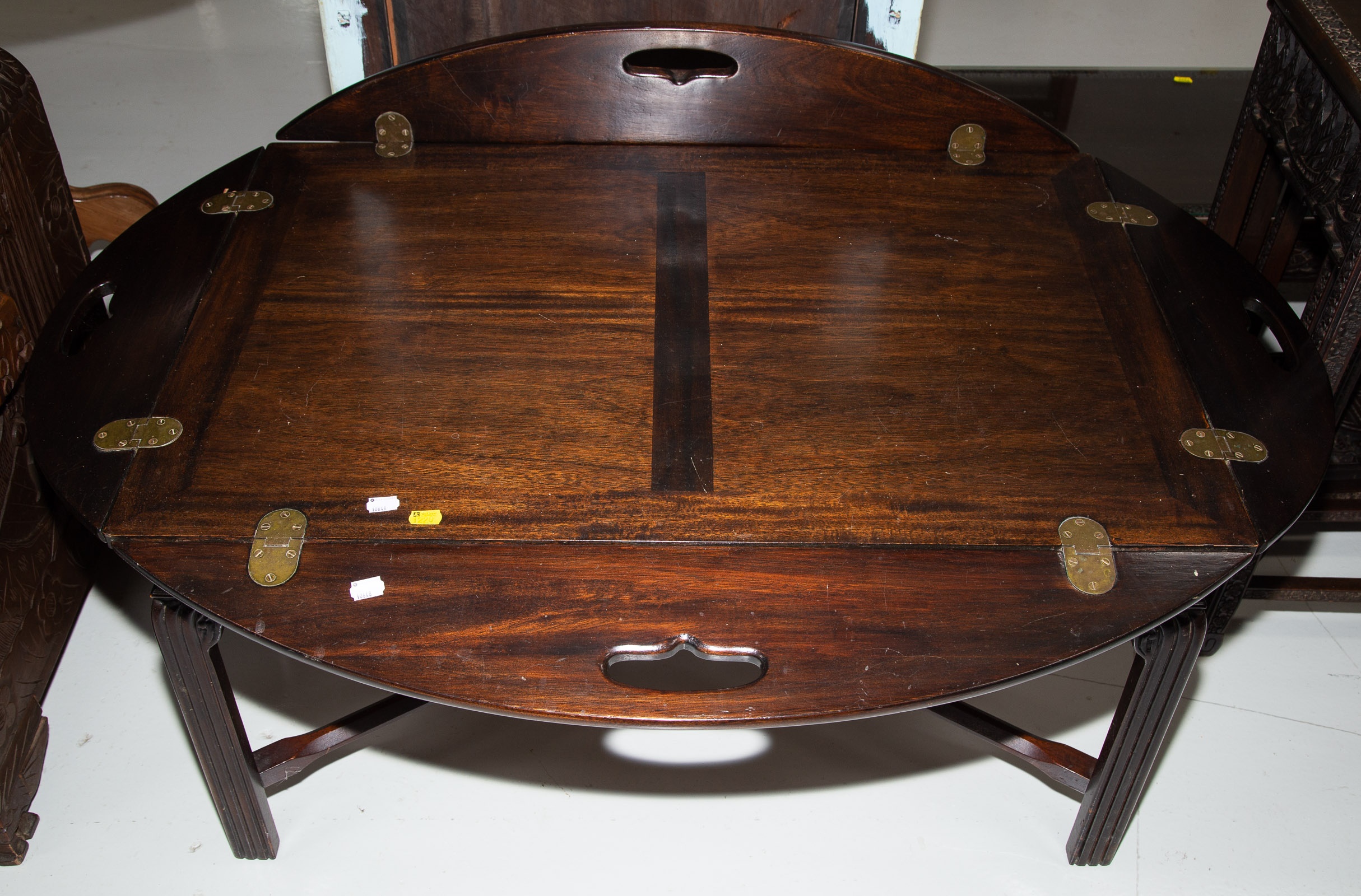MAHOGANY BUTLER'S TRAY COFFEE TABLE