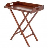 MAHOGANY BUTLER'S TRAY ON STAN