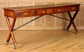 MAHOGANY CAMPAIGN STYLE SOFA O
