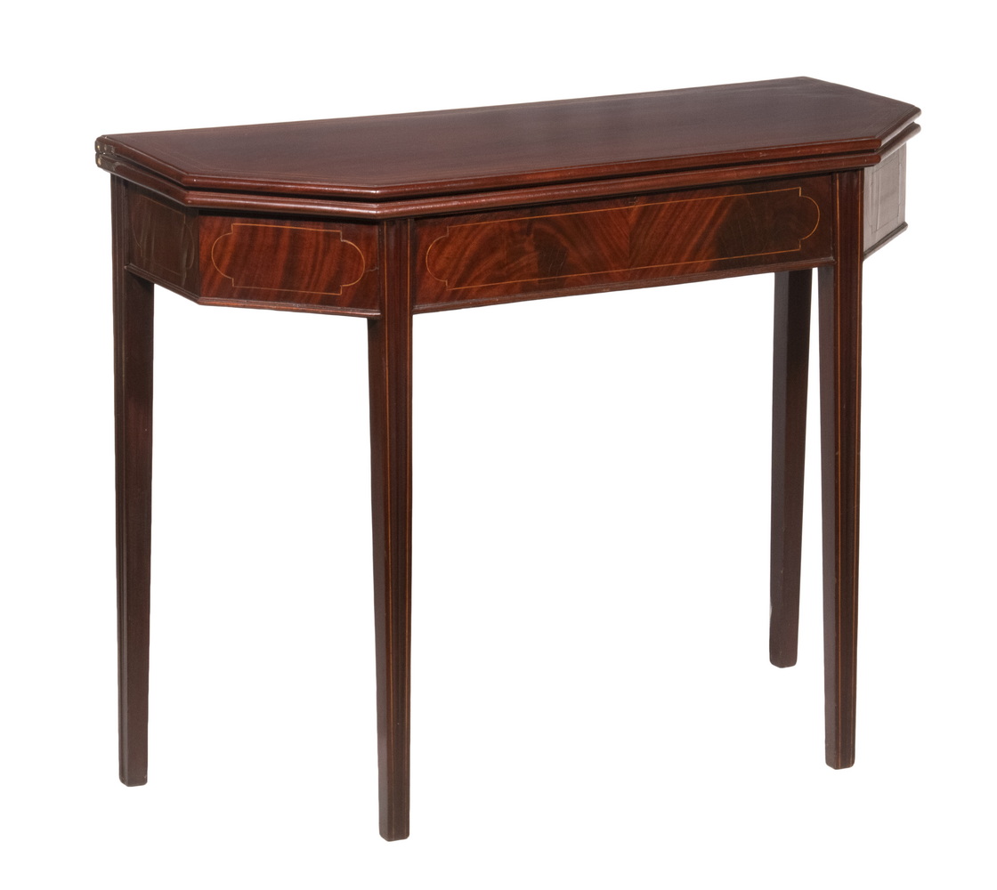 MAHOGANY CARD TABLE 19th c.