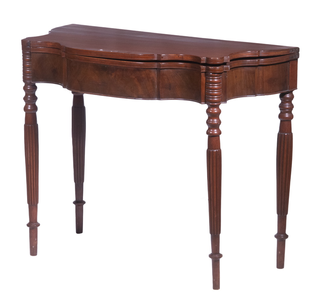 MAHOGANY CARD TABLE Circa 1830