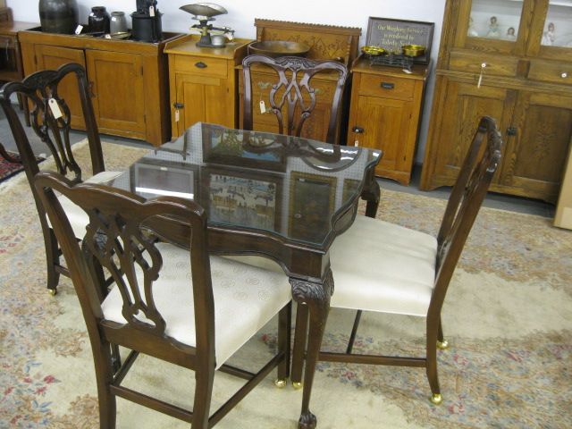 Mahogany Card Table with four