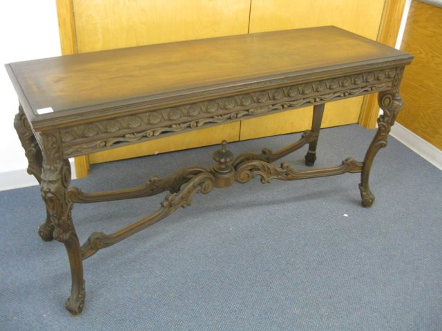Mahogany Carved Foyer or Sofa Table