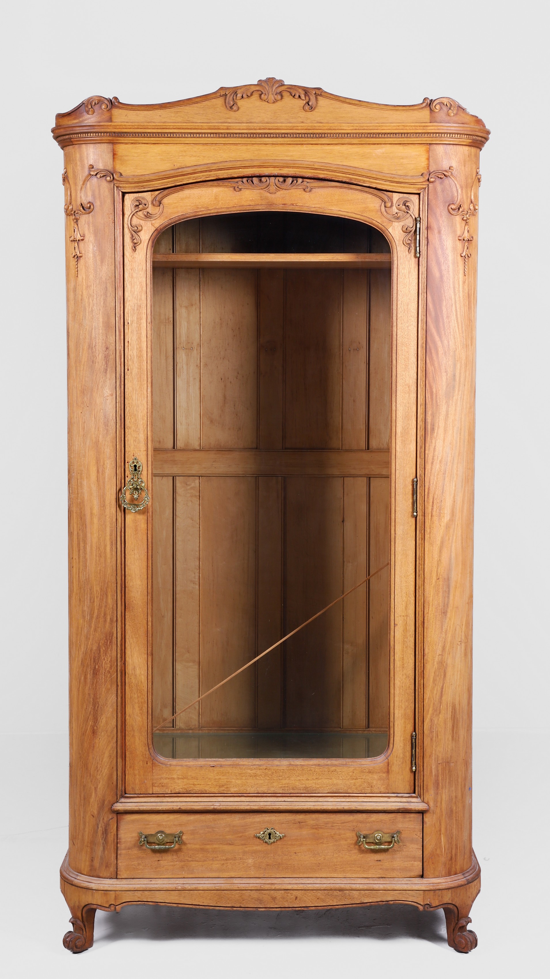 Mahogany carved one door
