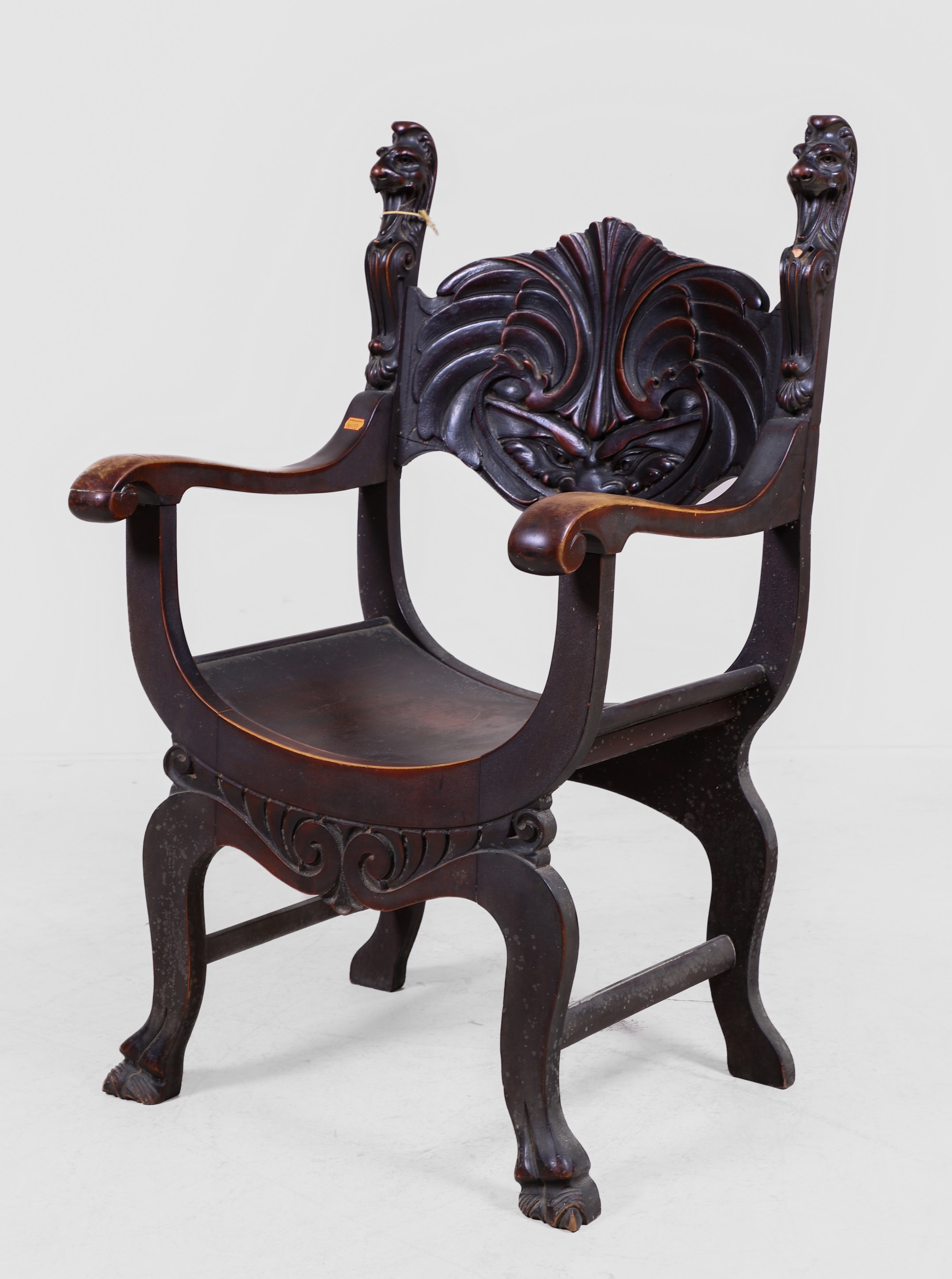 Mahogany carved savanarola
