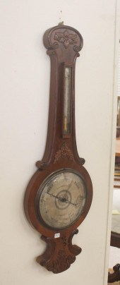 MAHOGANY CASED BANJO WALL BARO