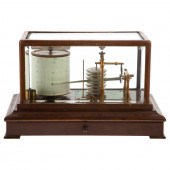 MAHOGANY CASED BAROGRAPH 20th