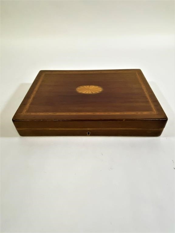 Mahogany cased silverplate and