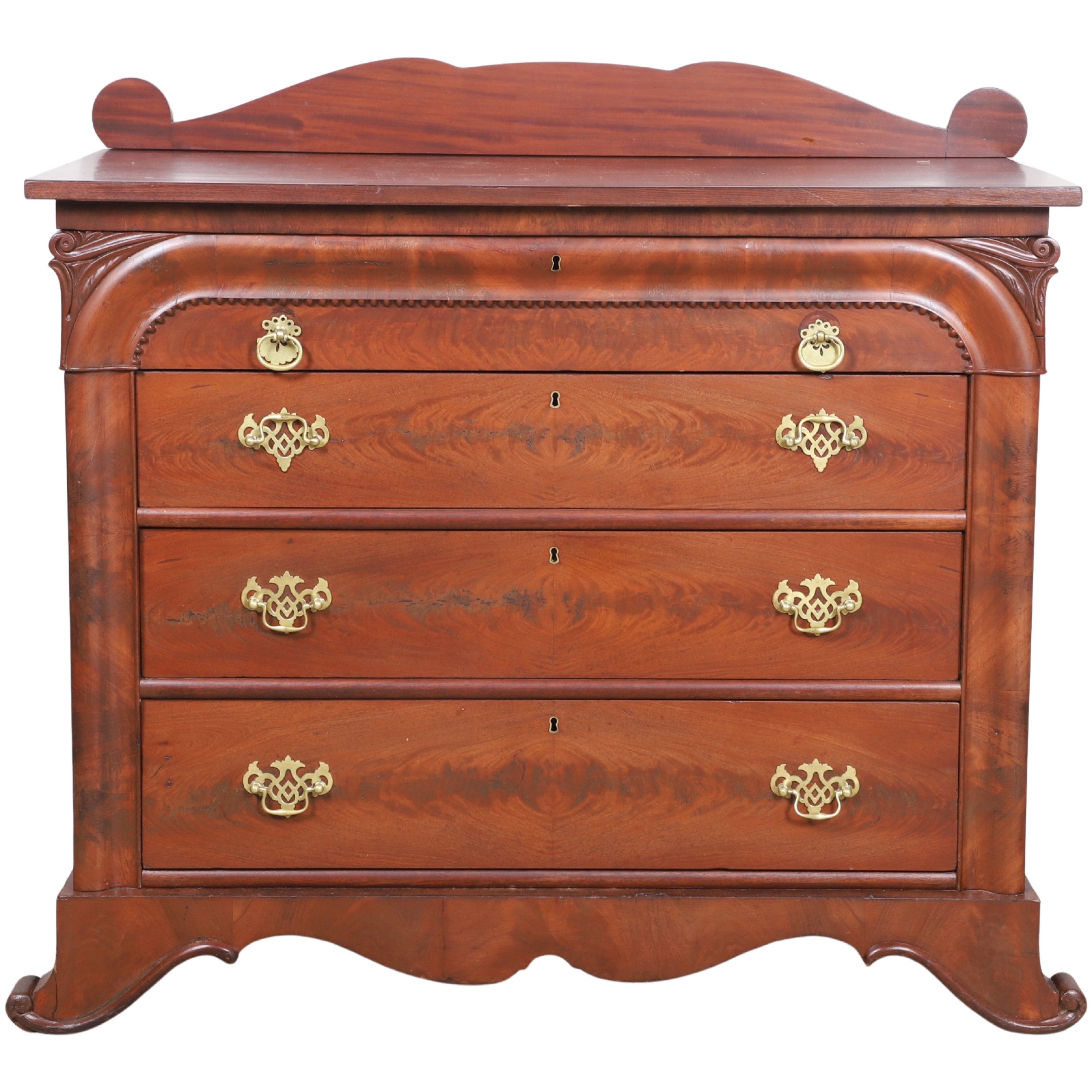 Mahogany chest of drawers, 4