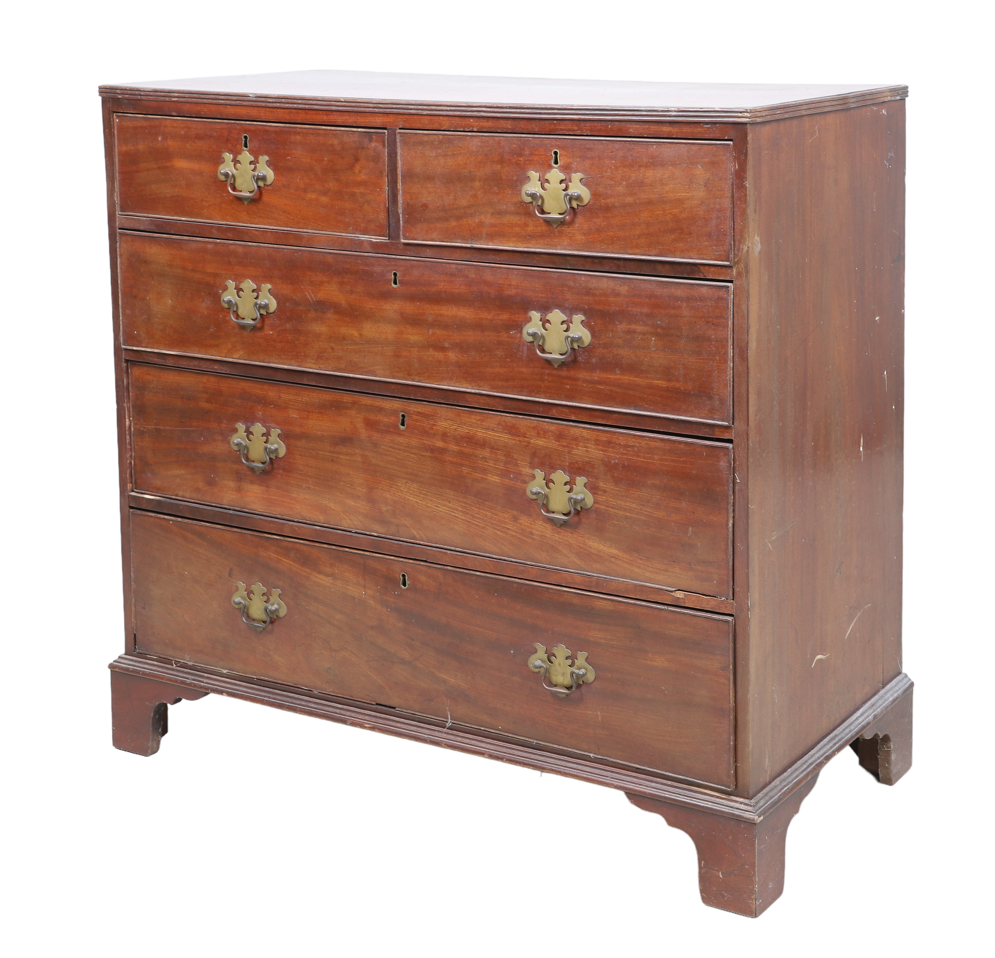 Mahogany chest of drawers, two