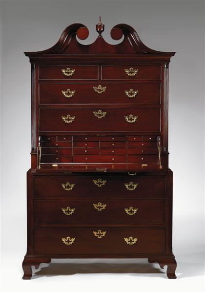 Mahogany chest-on-chest    possibly