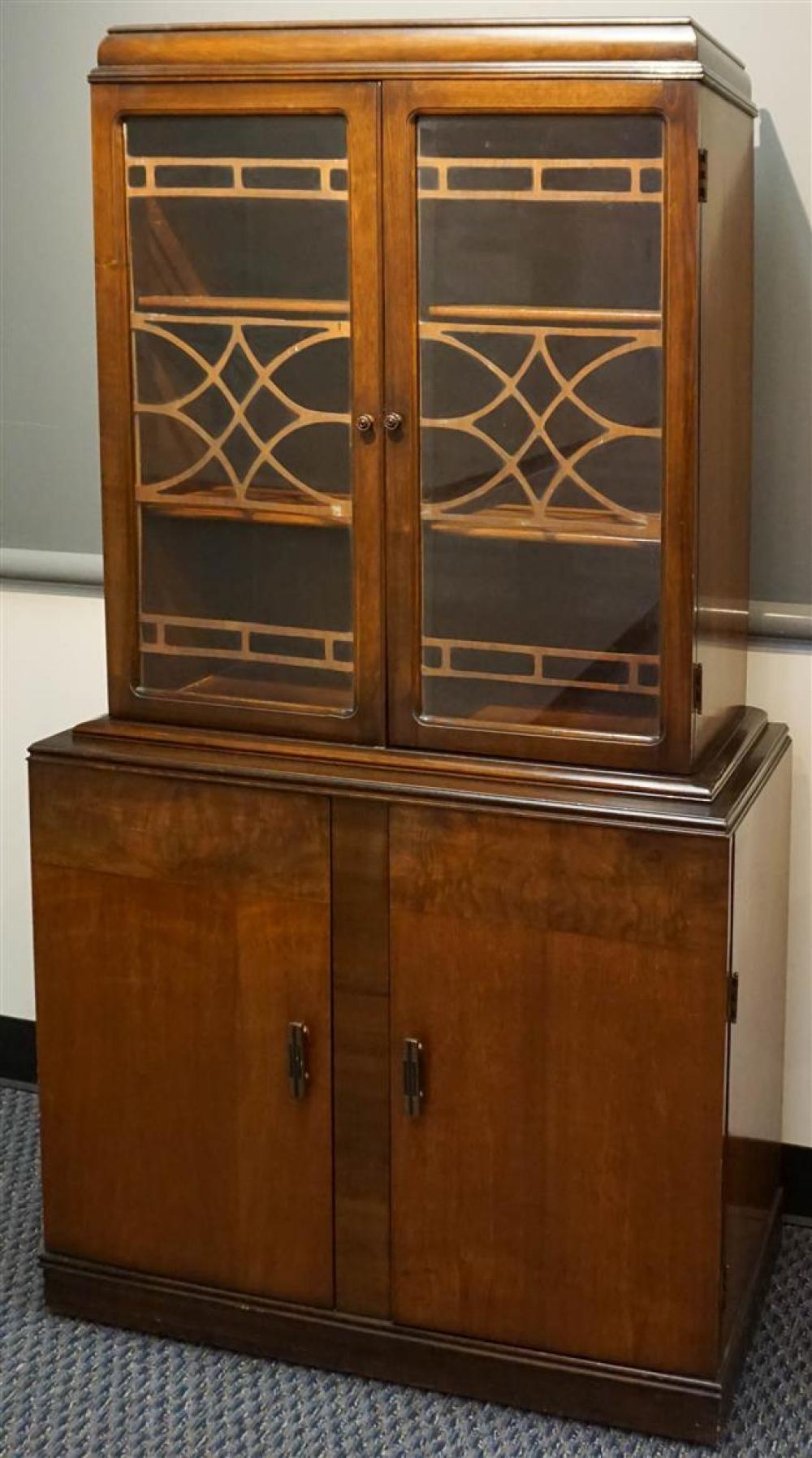 MAHOGANY CHINA CABINET, H: 64; W: