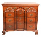 MAHOGANY CHIPPENDALE STYLE TRI