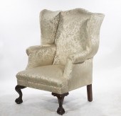 MAHOGANY CHIPPENDALE WING CHAI