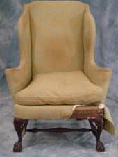 Mahogany Chippendale wingchair