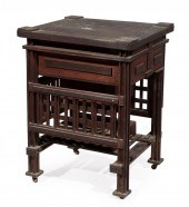 MAHOGANY CIGAR HUMIDOR, ATTR.