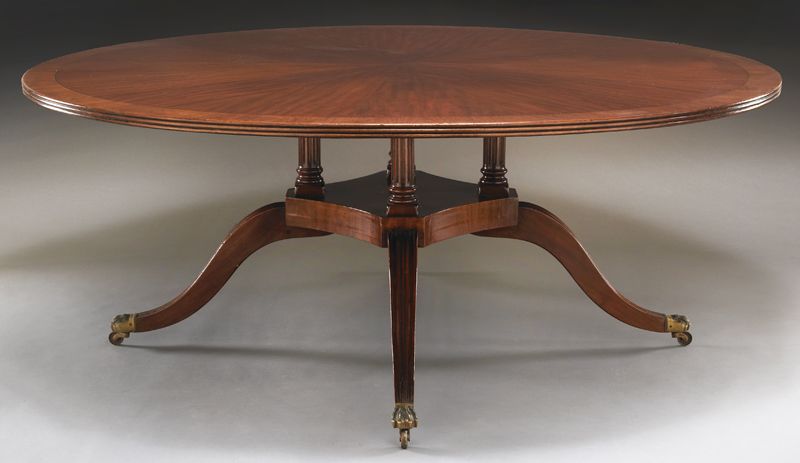 Mahogany circular crossbanded