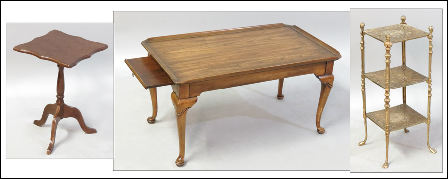 MAHOGANY COCKTAIL TABLE. Together
