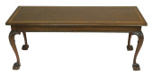 MAHOGANY COFFEE TABLE, CHIPPEN