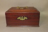 MAHOGANY COFFER TOP SMALL LOCK
