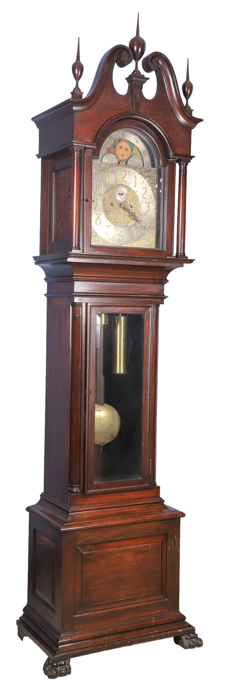 Mahogany Colonial Revival Brass