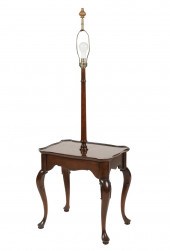 MAHOGANY COMBO FLOOR LAMPMahog