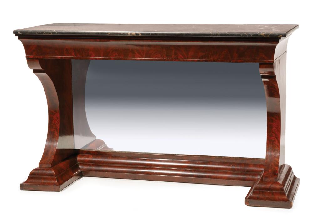 MAHOGANY CONSOLE TABLE, PROB.