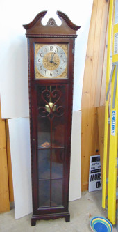 MAHOGANY CORNER CLOCK, CHIPPEN